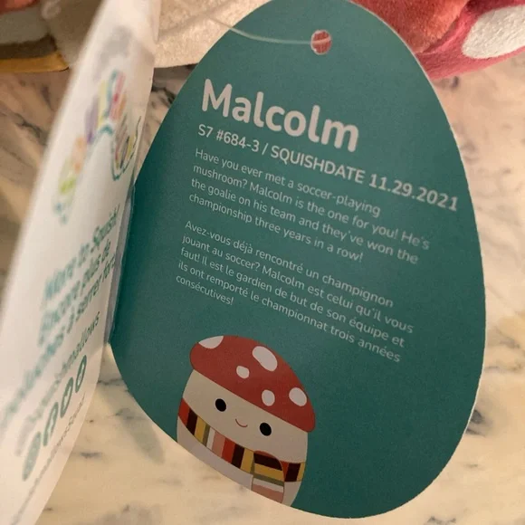 Squish mallow Malcom NWT he’s a mushroom so cute - Picture 2 of 9